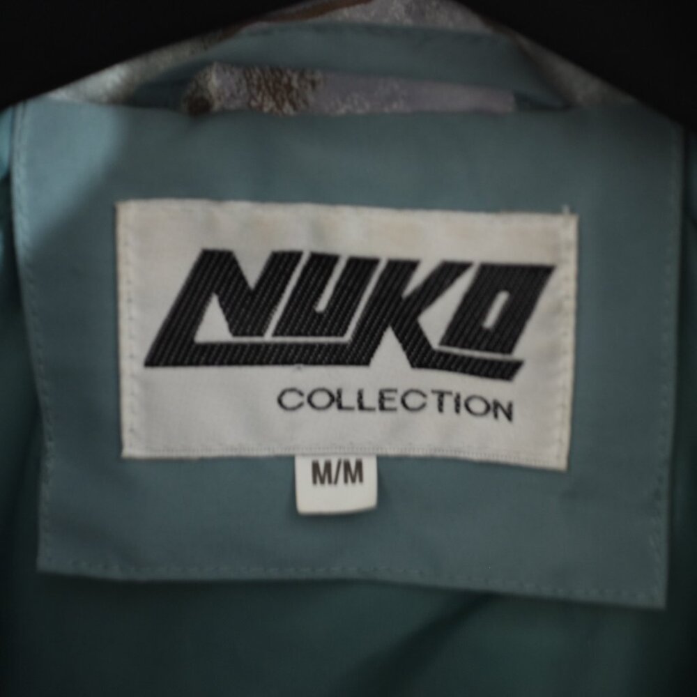 COPY - Nuko collection vintage blue and green abstract long zip jacket size M - Picture 10 of 12